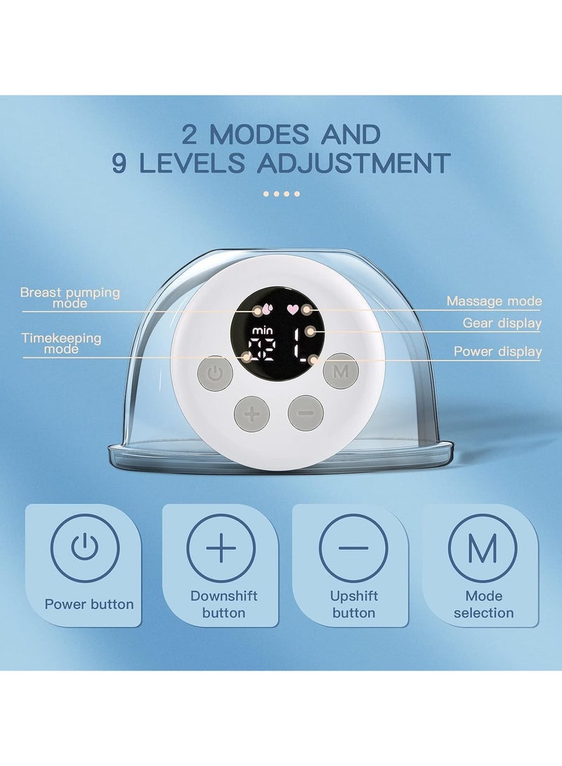 S12 Wearable Hands-Free Electric Portable Cordless Breast Pump (LCD Display) 2 Modes and 9 Levels Low Noise, 24mm Flange - Image 3